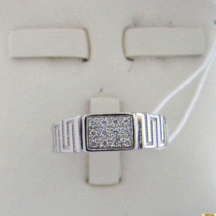 Серебряное кольцо-печатка (перстень), 925 пробы с фианитом, 2200000472069