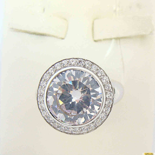 Серебряное кольцо 925 пробы с фианитом, 2200000503749