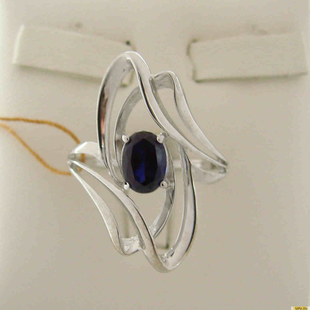 Серебряное кольцо 925 пробы с сапфиром, 2200000166678