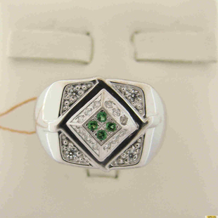 Серебряное кольцо-печатка (перстень), 925 пробы с фианитом, 2200000183156