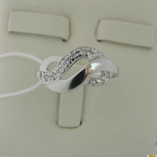 Серебряное кольцо 925 пробы с фианитом, 2200000479686