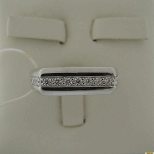 Серебряное кольцо-печатка (перстень), 925 пробы с фианитом, 2200000479952