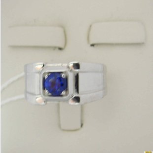 Серебряное кольцо-печатка (перстень), 925 пробы с шпинелью, 2200000484437