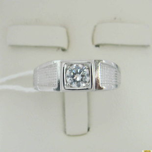 Серебряное кольцо-печатка (перстень), 925 пробы с фианитом, 2200000484741