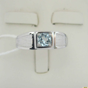 Серебряное кольцо-печатка (перстень), 925 пробы с топазом, 2200000484758