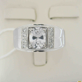 Серебряное кольцо-печатка (перстень), 925 пробы с фианитом, 2200000486004