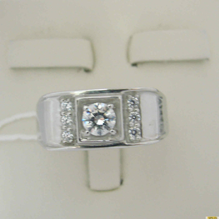 Серебряное кольцо-печатка (перстень), 925 пробы с фианитом, 2200000486486