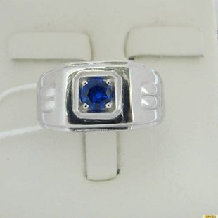 Серебряное кольцо-печатка (перстень), 925 пробы с шпинелью, 2200000486646