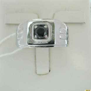 Серебряное кольцо-печатка (перстень), 925 пробы с фианитом, 2200000486653