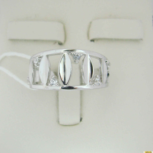 Серебряное кольцо 925 пробы с фианитом, 2200000486752