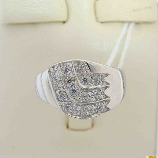Серебряное кольцо 925 пробы с фианитом, 2200000487483