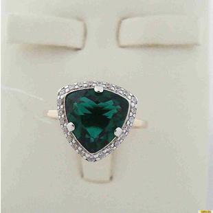 Серебряное кольцо 925 пробы с фианитом, 2200000495501