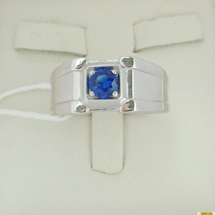 Серебряное кольцо-печатка (перстень), 925 пробы с шпинелью, 2200000496577