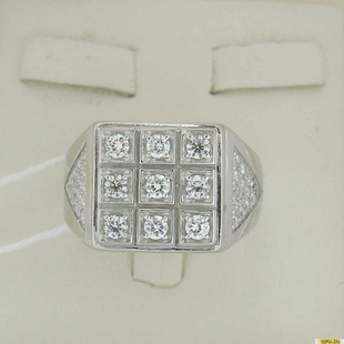 Серебряное кольцо-печатка (перстень), 925 пробы с фианитом, 2200000496850