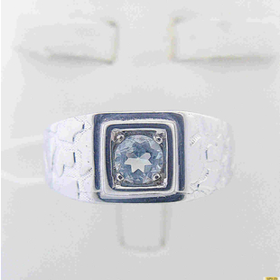 Серебряное кольцо-печатка (перстень), 925 пробы с топазом, 2200000456908