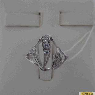 Серебряное кольцо 925 пробы с фианитом, 2200000470362