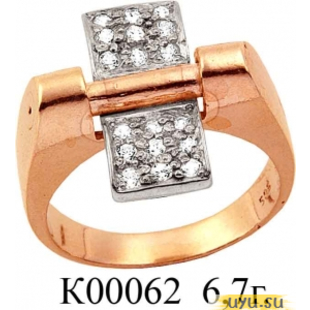 Золотое кольцо 585 пробы с фианитом, К00062