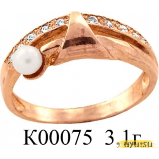 Золотое кольцо 585 пробы с фианитом, К00075