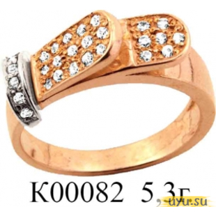 Золотое кольцо 585 пробы с фианитом, К00082