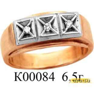 Золотое кольцо 585 пробы с фианитом, К00084