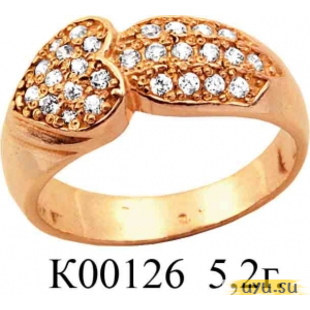 Золотое кольцо 585 пробы с фианитом, К00126
