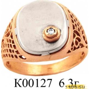 Золотое кольцо 585 пробы с фианитом, К00127