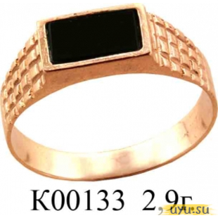 Золотое кольцо 585 пробы с ониксом, К00133