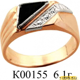 Золотое кольцо 585 пробы с фианитом, К00155