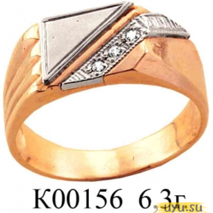 Золотое кольцо 585 пробы с фианитом, К00156