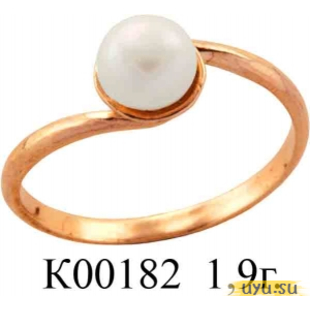 Золотое кольцо 585 пробы с фианитом, К00182