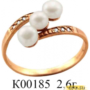 Золотое кольцо 585 пробы с фианитом, К00185