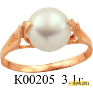Золотое кольцо 585 пробы с фианитом, К00205