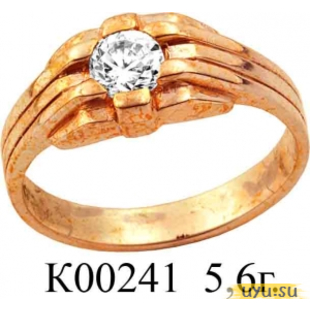 Золотое кольцо 585 пробы с фианитом, К00241