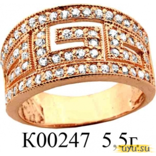 Золотое кольцо 585 пробы с фианитом, К00247