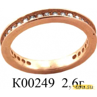 Золотое кольцо 585 пробы с фианитом, К00249