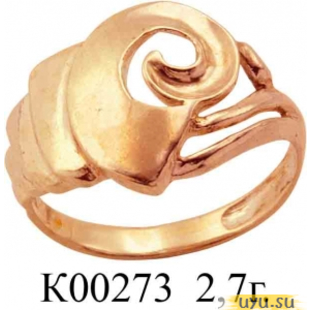 Золотое кольцо 585 пробы без камней К00273