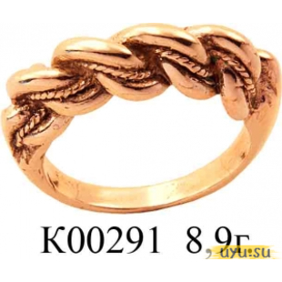 Золотое кольцо 585 пробы без камней К00291