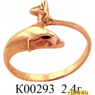 Золотое кольцо 585 пробы без камней К00293
