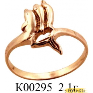 Золотое кольцо 585 пробы без камней К00295