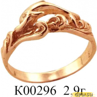 Золотое кольцо 585 пробы без камней К00296