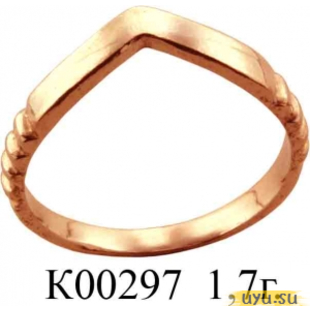 Золотое кольцо 585 пробы без камней К00297