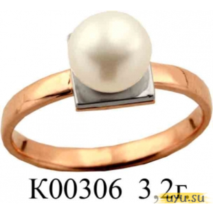 Золотое кольцо 585 пробы с фианитом, К00306