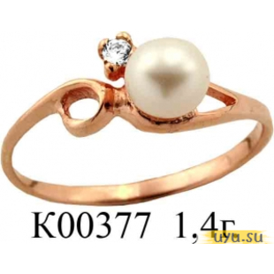 Золотое кольцо 585 пробы с фианитом, К00377