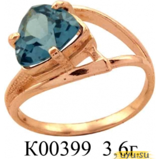 Золотое кольцо 585 пробы с фианитом, К00399