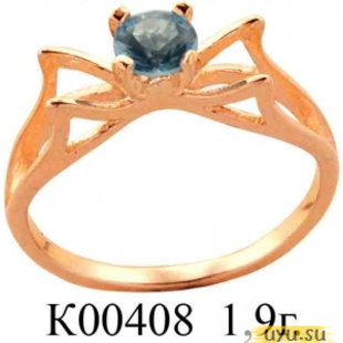 Золотое кольцо 585 пробы с фианитом, К00408