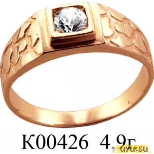 Золотое кольцо 585 пробы с фианитом, К00426
