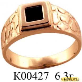 Золотое кольцо 585 пробы с ониксом, К00427