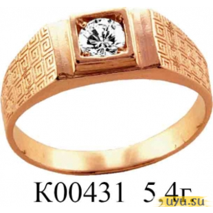 Золотое кольцо 585 пробы с фианитом, К00431