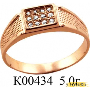 Золотое кольцо 585 пробы с фианитом, К00434