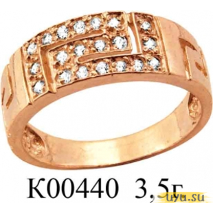 Золотое кольцо 585 пробы с фианитом, К00440